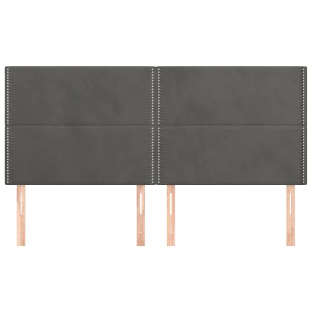 Tête de lit Gris foncé 160 x 5 x 118/128 cm Velours