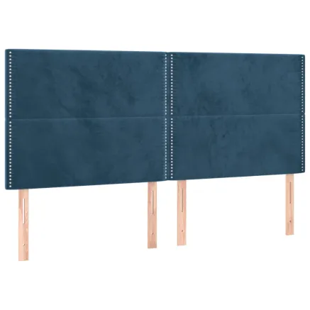 Tête de lit Bleu foncé 160 x 5 x 118/128 cm Velours 2