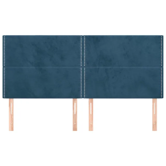 Tête de lit Bleu foncé 160 x 5 x 118/128 cm Velours