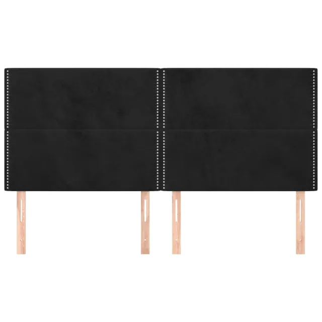 Tête de lit Noir 180x5x118/128 cm Velours