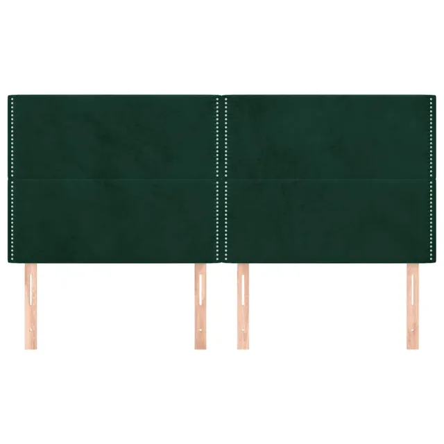 Tête de lit Vert foncé 180x5x118/128 cm Velours