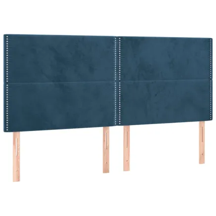 Tête de lit Bleu foncé 180 x 5 x 118/128 cm Velours 2