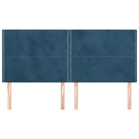 Tête de lit Bleu foncé 180 x 5 x 118/128 cm Velours