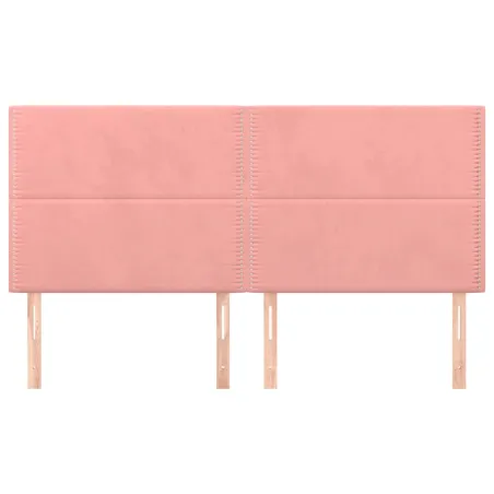 Tête de lit Rose 180x5x118/128 cm Velours