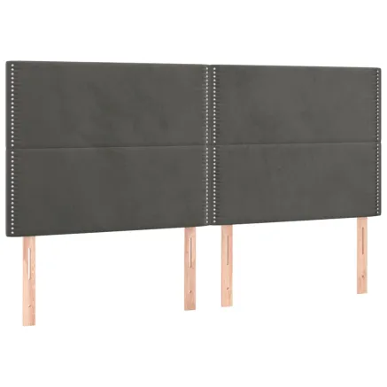 Tête de lit Gris foncé 200 x 5 x 118/128 cm Velours 2