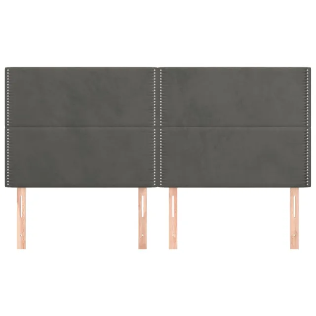 Tête de lit Gris foncé 200 x 5 x 118/128 cm Velours