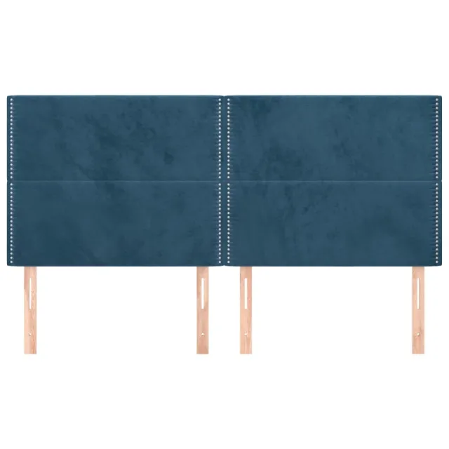 Tête de lit Bleu foncé 200 x 5 x 118/128 cm Velours