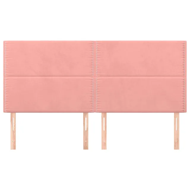 Tête de lit Rose 200x5x118/128 cm Velours