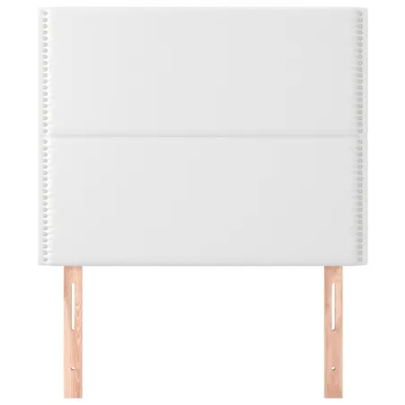 Tête de lit blanche 100 x 5 x 118/128 cm similicuir