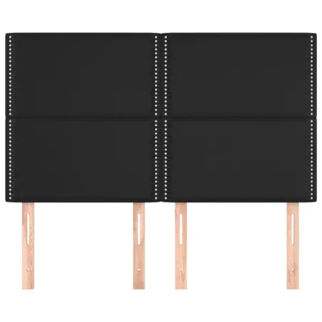 Tête de lit Noir 144x5x118/128 cm Similicuir