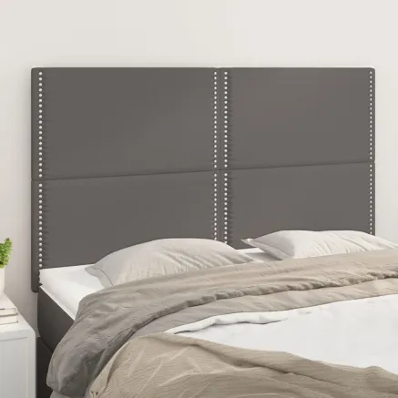 Tête de lit Gris 144x5x118/128 cm Similicuir