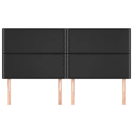 Tête de lit Noir 160x5x118/128 cm Similicuir