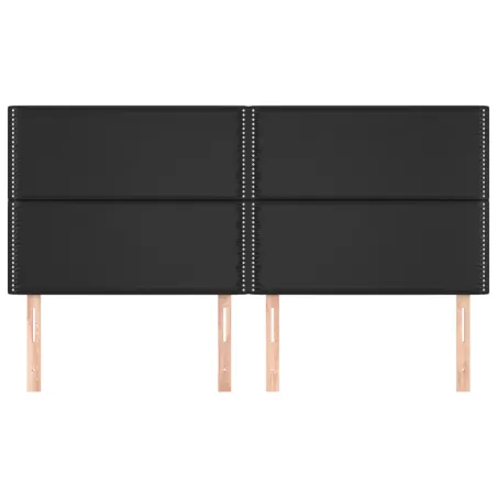 Tête de lit Noir 180x5x118/128 cm Similicuir