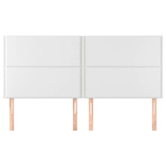 Tête de lit blanche 180 x 5 x 118/128 cm similicuir