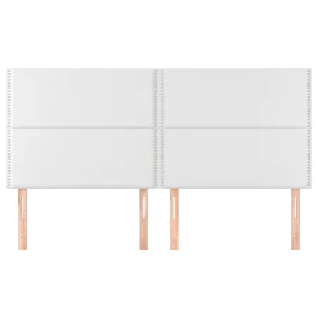 Tête de lit blanche 180 x 5 x 118/128 cm similicuir