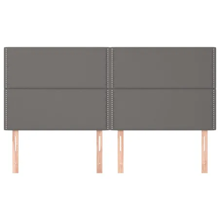 Tête de lit Gris 180x5x118/128 cm Similicuir