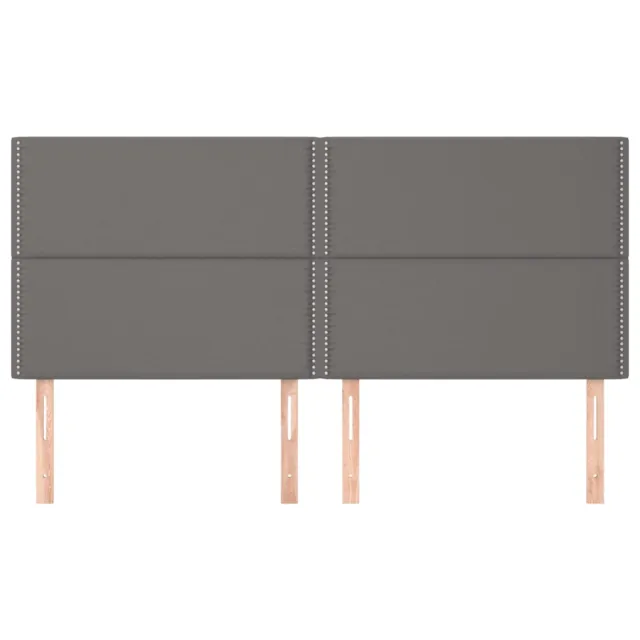 Tête de lit Gris 200x5x118/128 cm Similicuir