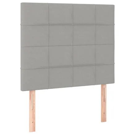 Tête de lit Gris clair 80x5x118/128 cm Tissu 2