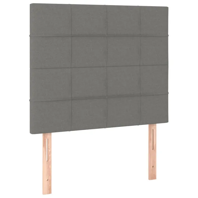 Tête de lit Gris foncé 80x5x118/128 cm Tissu