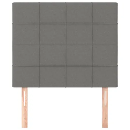 Tête de lit Gris foncé 80x5x118/128 cm Tissu