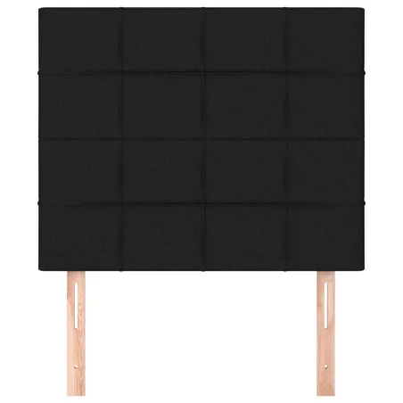 Tête de lit Noir 80x5x118/128 cm Tissu