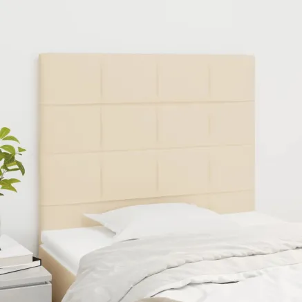 Tête de lit Crème 80x5x118/128 cm Tissu