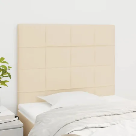 Tête de lit Crème 80x5x118/128 cm Tissu