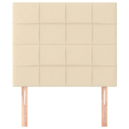 Tête de lit Crème 80x5x118/128 cm Tissu