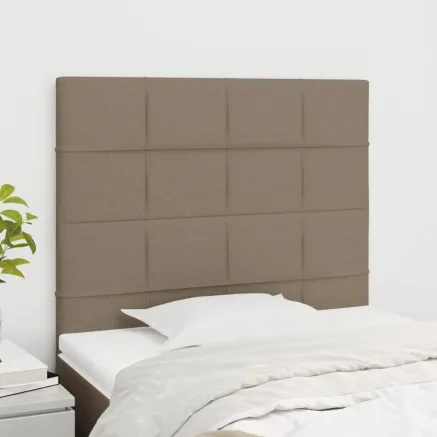 Tête de lit Taupe 90x5x118/128 cm Tissu