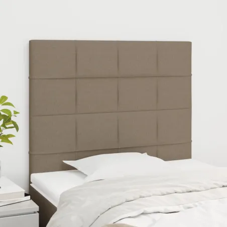Tête de lit Taupe 90x5x118/128 cm Tissu