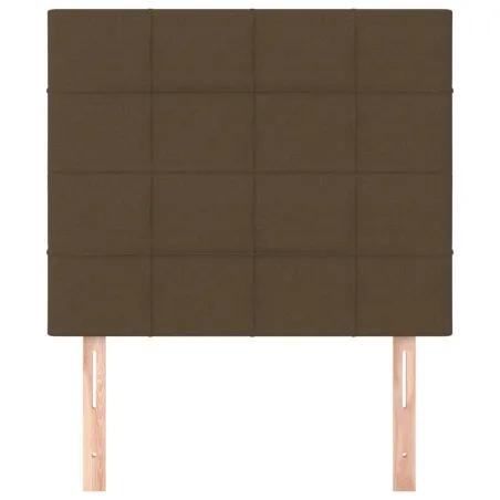 Tête de lit marron foncé 100x5x118/128 cm Tissu