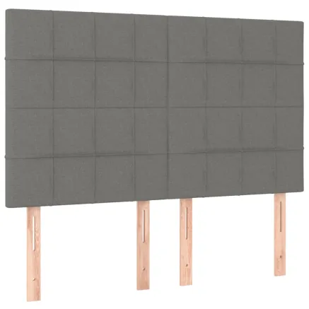 Tête de lit Gris foncé 144 x 5 x 118/128 cm Tissu 2