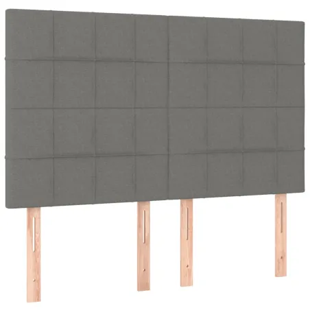 Tête de lit Gris foncé 144 x 5 x 118/128 cm Tissu