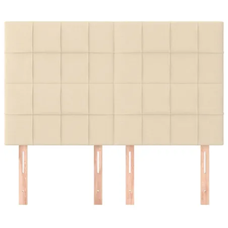 Tête de lit Crème 144x5x118/128 cm Tissu