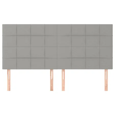 Tête de lit Gris clair 160 x 5 x 118/128 cm Tissu