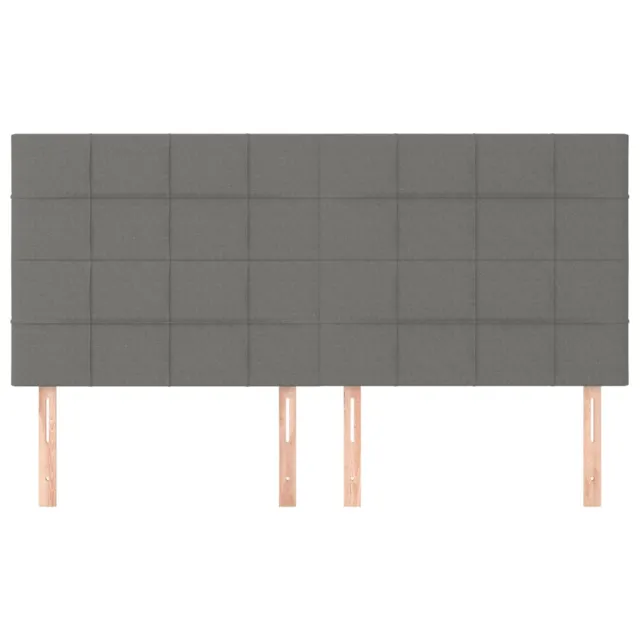 Tête de lit Gris foncé 160x5x118/128 cm Tissu