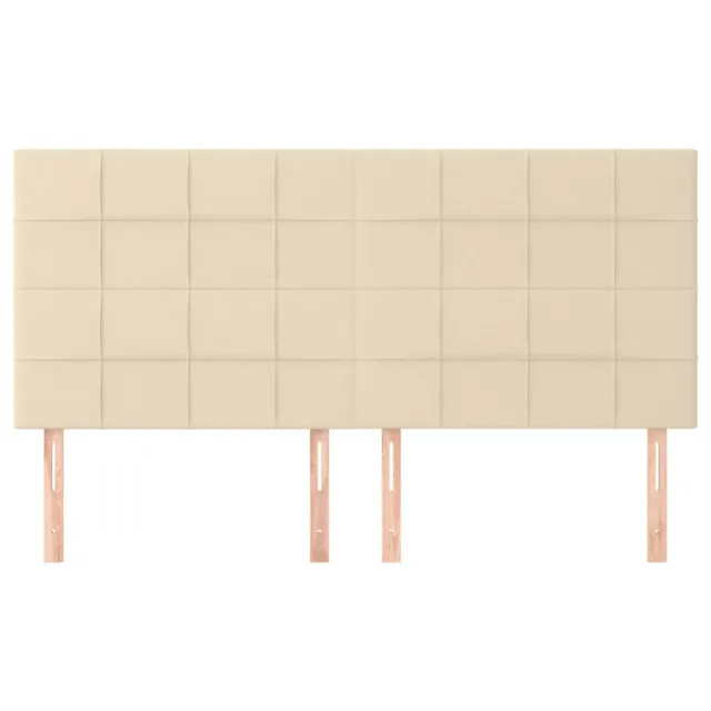 Tête de lit Crème 160x5x118/128 cm Tissu