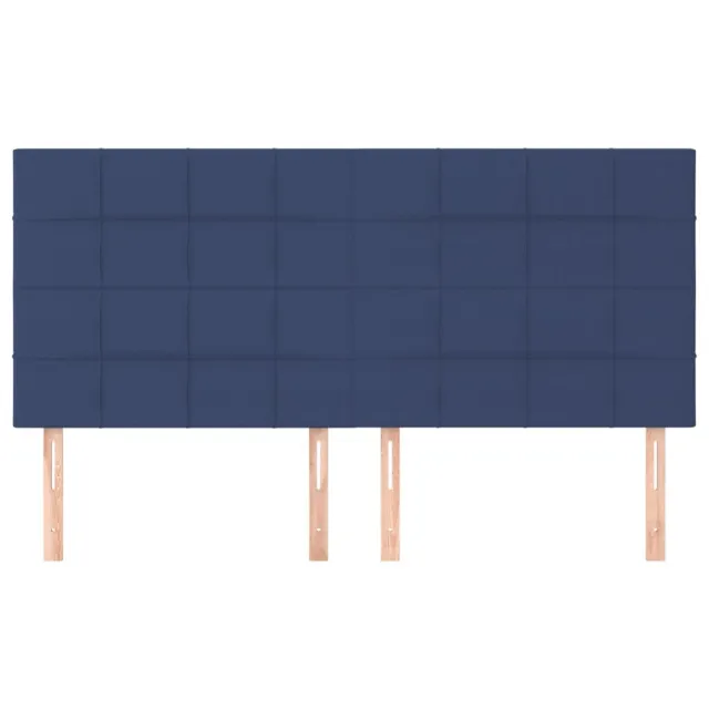 Tête de lit Bleu 160x5x118/128 cm Tissu