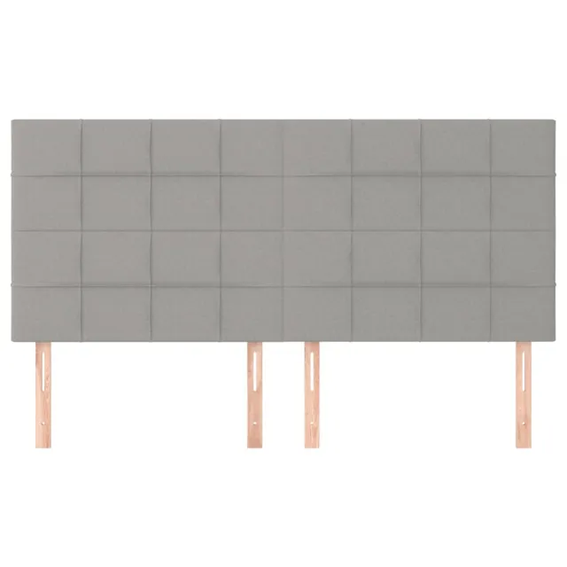 Tête de lit Gris clair 180 x 5 x 118/128 cm Tissu