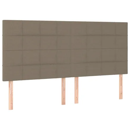 Tête de lit Taupe 180x5x118/128 cm Tissu 2