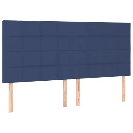 Tête de lit Bleu 200x5x118/128 cm Tissu 2