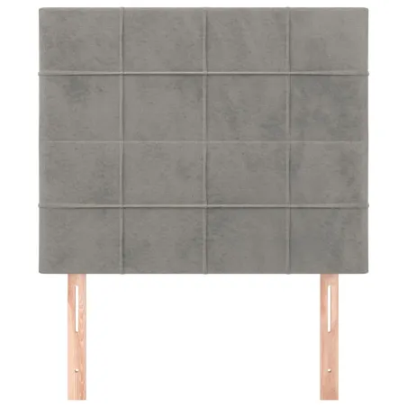 Tête de lit Gris clair 80x5x118/128 cm Velours