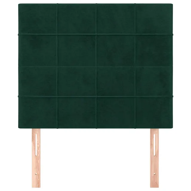 Tête de lit Vert foncé 80x5x118/128 cm Velours