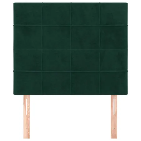 Tête de lit Vert foncé 80x5x118/128 cm Velours