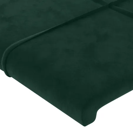 Tête de lit Vert foncé 80x5x118/128 cm Velours