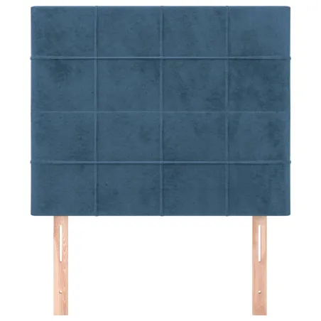 Tête de lit Bleu foncé 80x5x118/128 cm Velours