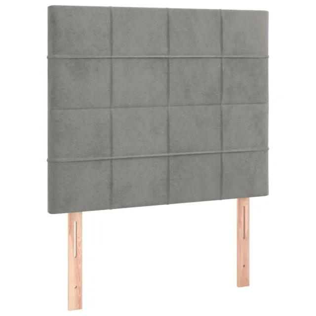 Tête de lit Gris clair 90x5x118/128 cm Velours