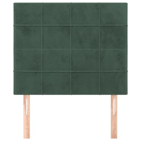 Tête de lit Vert foncé 90x5x118/128 cm Velours