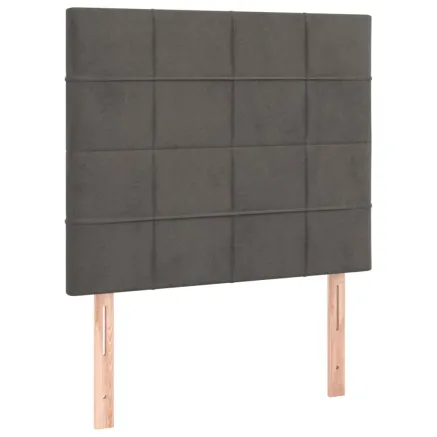 Tête de lit Gris foncé 100x5x118/128 cm Velours 2