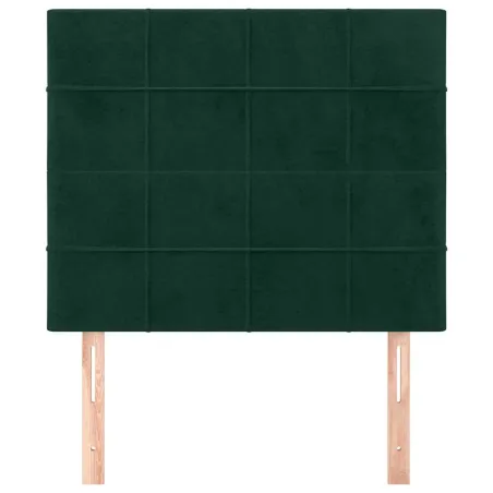 Tête de lit Vert foncé 100x5x118/128 cm Velours